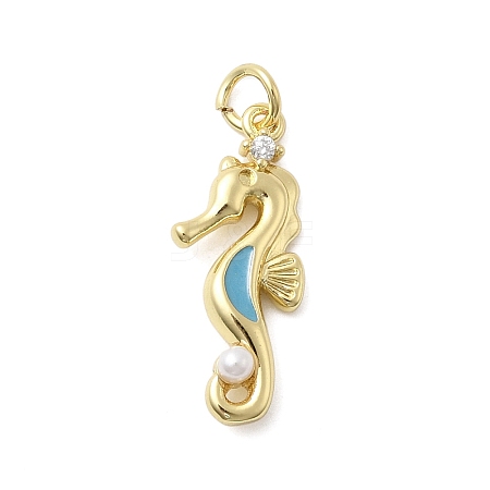 Brass Micro Pave Cubic Zirconia Pendants KK-A278-04G-02-1