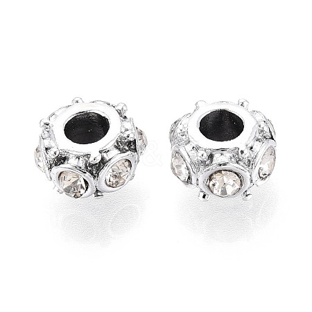 Alloy Rhinestone European Beads FIND-N009-03P-1