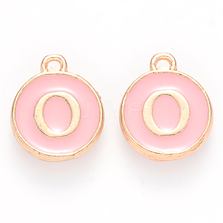 Golden Plated Alloy Enamel Charms X-ENAM-S118-07O-1