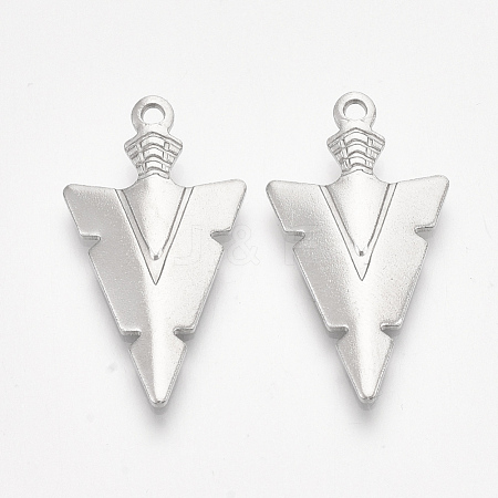 Non-Tarnish 201 Stainless Steel Pointed Pendants STAS-T045-23P-1