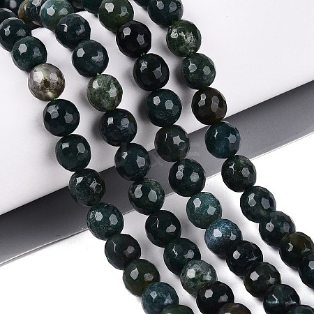 Natural Moss Agate Beads Strands G-Q606-42A-01-1