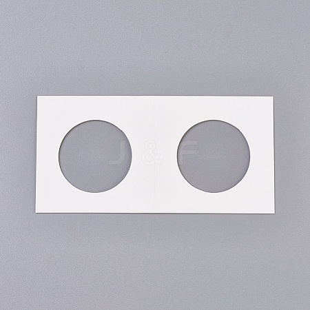 Cardboard Staple Type Coin Mylar Flip Holder Cover Case AJEW-WH0052-06E-1