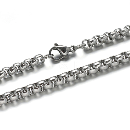 304 Stainless Steel Box Chains Necklaces NJEW-I074-12-1