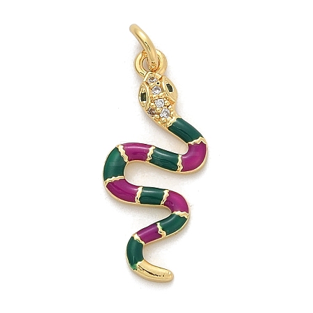 Brass Micro Pave Cubic Zirconia Pendants KK-H494-01G-04-1
