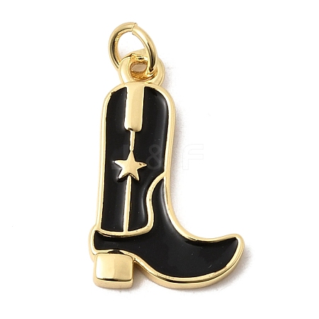 Brass Enamel Pendants KK-A296-51G-04-1