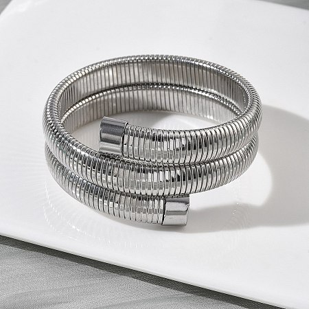 304 Stainless Steel Snake Chain Bangles BJEW-F522-01P-1