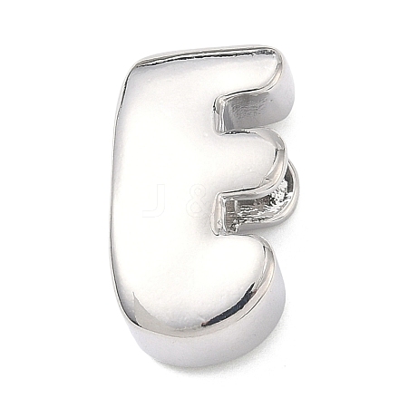 Brass Initial Beads KK-B167-27P-01E-1