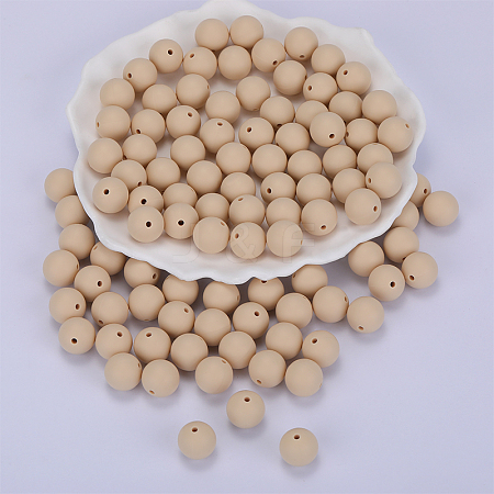 Round Silicone Focal Beads SI-JX0046A-88-1