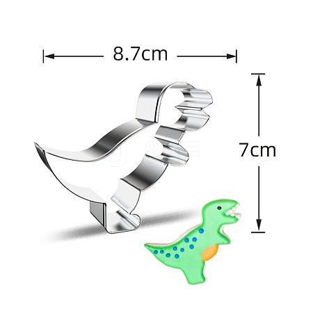 DIY 430 Stainless Steel Dinosaur-shaped Cutter Candlestick Candle Molds CAND-PW0001-515I-1