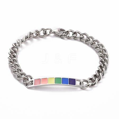 Rainbow Pride Bracelet BJEW-F419-12B-P-1