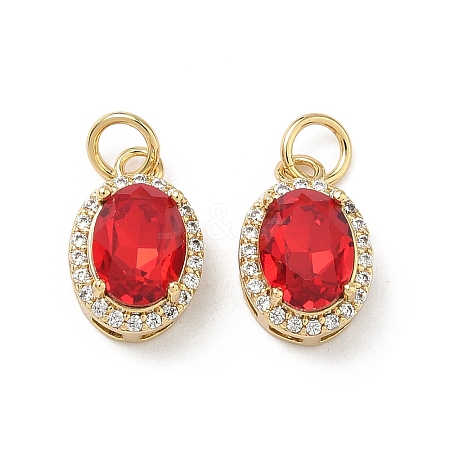 Brass Micro Pave Cubic Zirconia Pendants KK-C252-02D-G-1