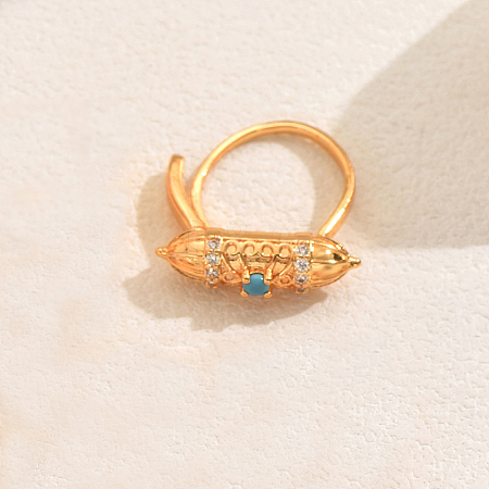 Elegant Vintage Column Brass Pave Cubic Zirconia Rings for Women LS-CE7932-2-1