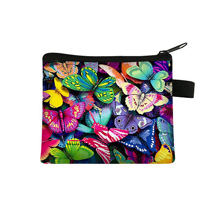 Butterfly Pattern Polyester Clutch Bags PAAG-PW0016-16I-1