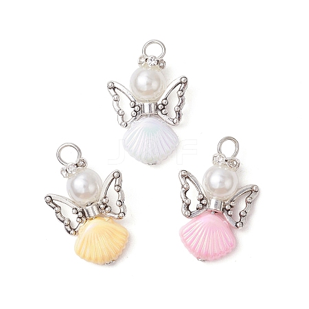 3Pcs 3 Colors Glass Pearl Pendants PALLOY-JF03471-1