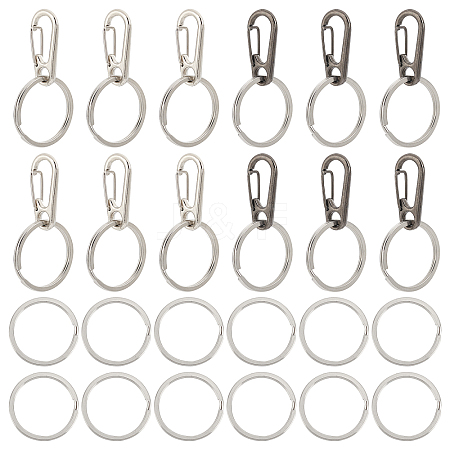 ARRICRAFT 20Pcs 2 Colors Zinc Alloy Rock Climbing Carabiners KEYC-AR0001-02-1