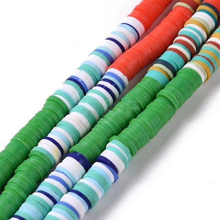 Handmade Polymer Clay Bead Strands CLAY-C003-04E-1