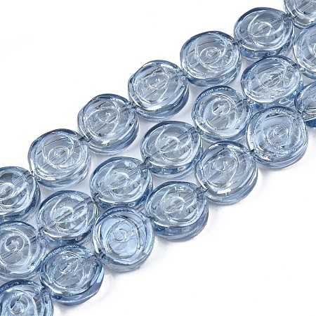 Electroplate Glass Beads Strand EGLA-S188-19-A01-1