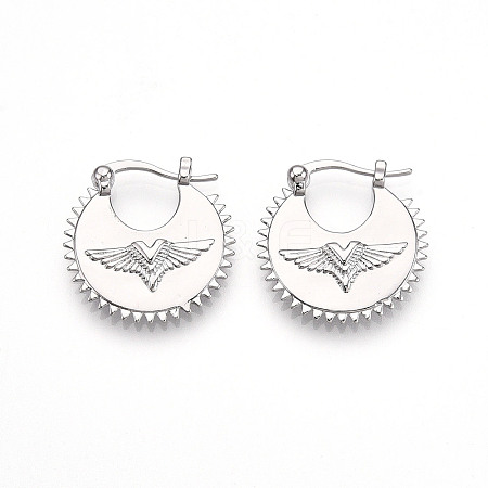 Brass Clip-on Earring for Women KK-T074-59P-1