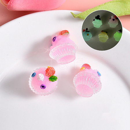 Luminous Cupcake Resin Sculpture Ornament PW-WG1B6A2-01-1