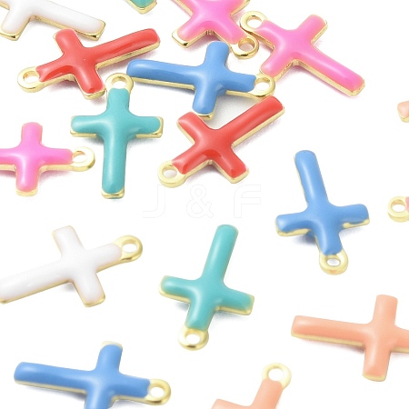 304 Stainless Steel Enamel Charms X-STAS-K303-01B-G-1