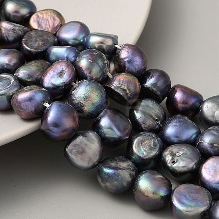 Dyed Natural Cultured Freshwater Pearl Beads Strands PEAR-A006-13C-1