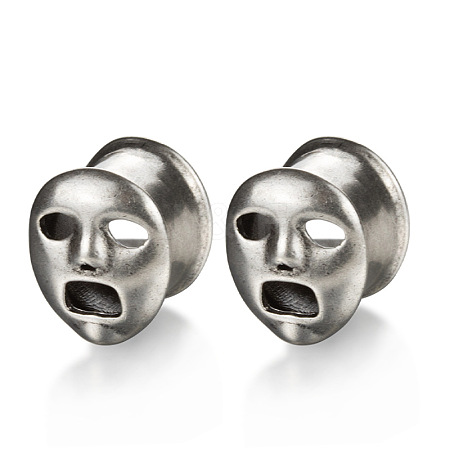 Halloween Ghost Face Brass and Alloy Ear Tunnels FS-WGACCDC-14-1