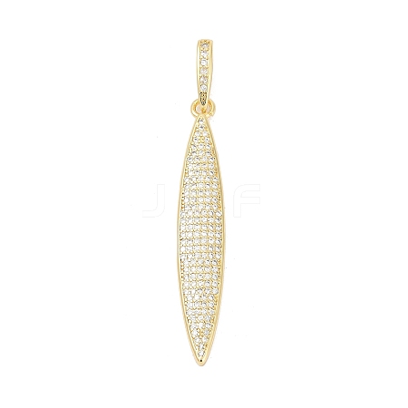 Brass Micro Pave Cubic Zirconia Pendants KK-H203-02G-1