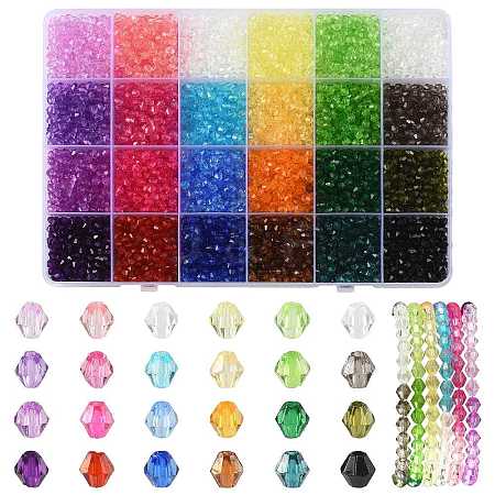 138g 23Colors Transparent Acrylic Beads TACR-FS0001-69-1