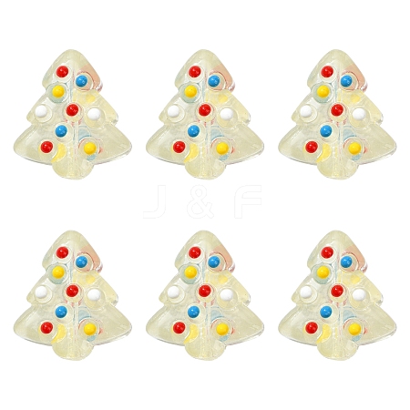 6Pcs Handmade Bumpy Glass Beads Strands LAMP-FS0001-16D-1