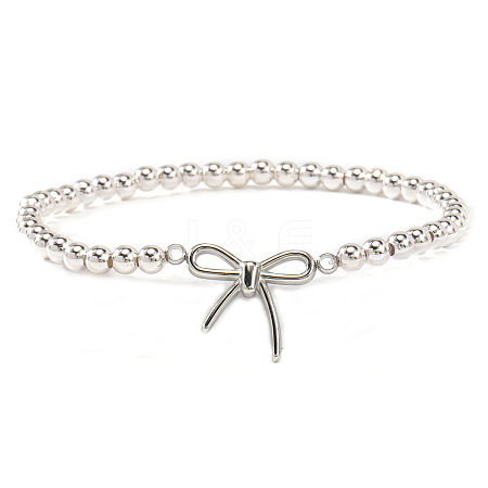 Bowknot 304 Stainless Steel Link Bracelets ZF9724-3-1