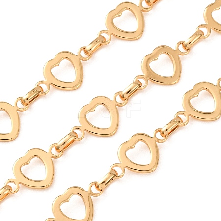 304 Stainless Steel Heart Link Chains SA-CBAE0F2-01G-1