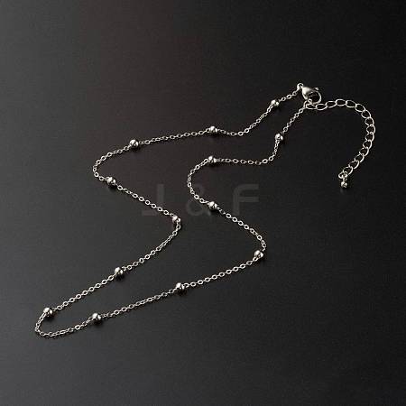 Brass Satellite Chain Necklaces NJEW-JN03558-01-1