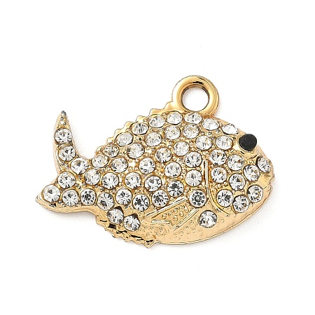 Alloy Rhinestone Pendants PALLOY-P313-12A-G-1