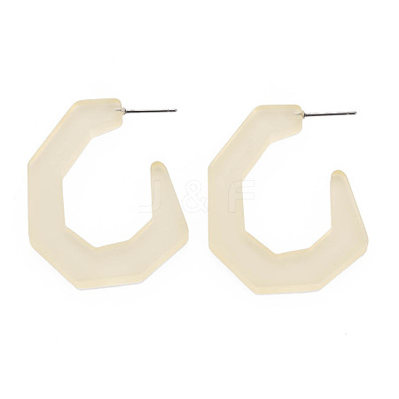 Large C-shape Stud Earrings for Girl Women KY-Q058-081C-1