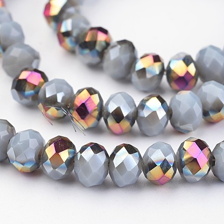 Electroplate Glass Beads Strands EGLA-P018-6mm-H07-1A-1