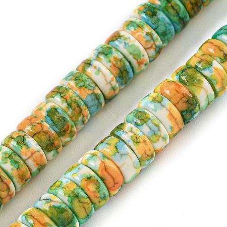 Baking Paint Synthetic Turquoise Beads Strands G-H060-02B-02-1