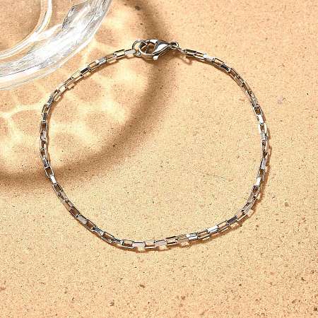 Tarnish Resistant 316 Surgical Stainless Steel Box Chain Bracelets X-BJEW-JB01865-1