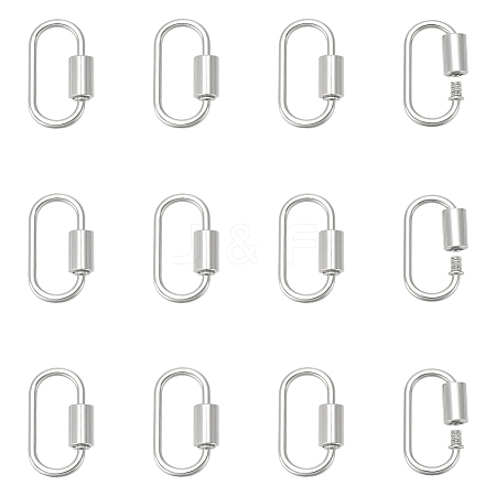 12Pcs Alloy Screw Carabiner Lock Charms FIND-UN0010-22P-1