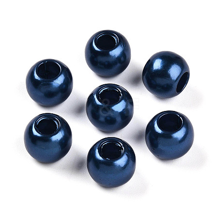 ABS Plastic Imitation Pearl European Beads MACR-R530-12mm-A65-1
