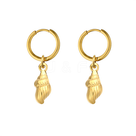 Stainless Steel Seashell Shape Earrings for Women YF2075-1-1