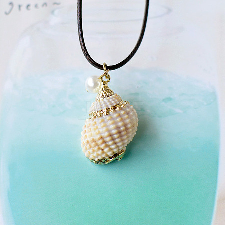 Natural Conch and Shell Pendant Necklaces YJ0466-5-1