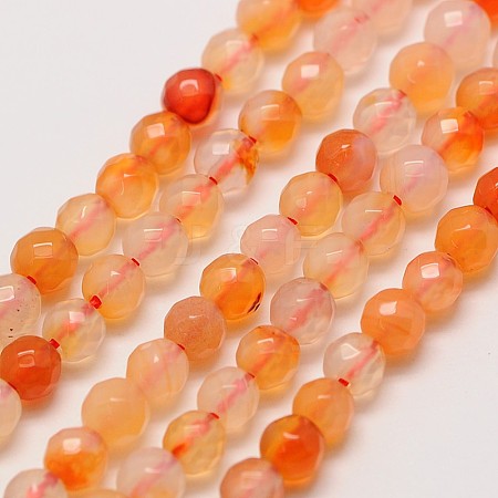 Natural Carnelian Bead Strands G-A131-4mm-01-1