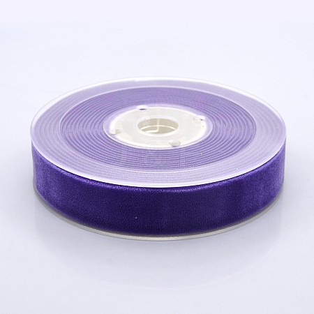 Polyester Velvet Ribbon for Gift Packing and Festival Decoration SRIB-M001-19mm-465-1