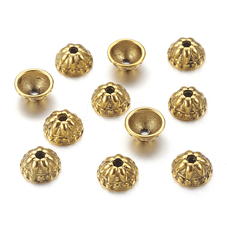 Tibetan Style Alloy Caps GLF0530Y-1