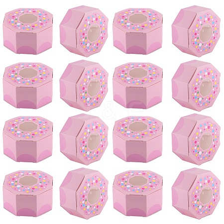 Hexagon Donut Cardboard Boxes CON-WH0019-18A-1