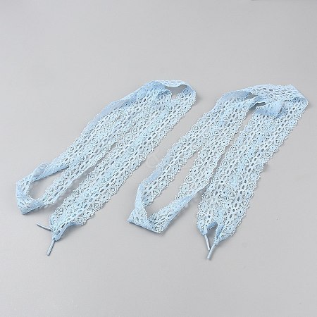 Polyester Lace Shoelaces FIND-WH0126-801G-1