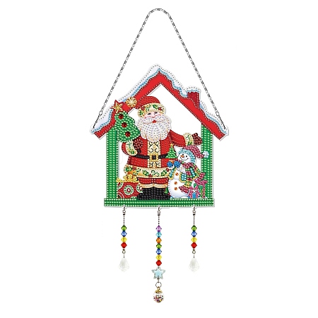 Christmas DIY Diamond Painting Pendant Decoration Kits DIAM-PW0010-23L-1