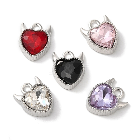 Heart Rack Plating Alloy Charms FIND-I039-29P-1