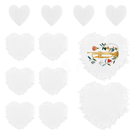 6Bags Polyester Blank Embroidery Sew on Cloth Patches PATC-PH0001-86B-1