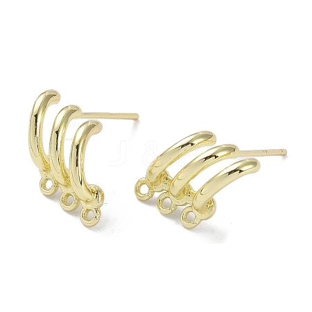 Brass Stud Earring Findings LS-KK-B087-08G-1